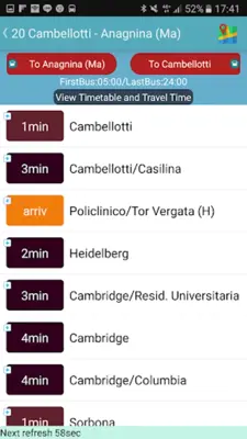 Rome Bus Realtime Tracker android App screenshot 5